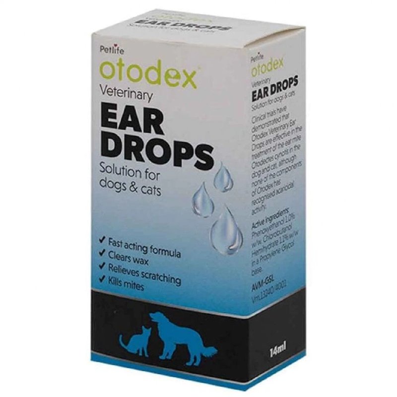 Otodex Ear Drops for Cats Dogs 14ml