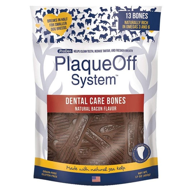 PlaqueOff Bones - Natural Bacon 482g