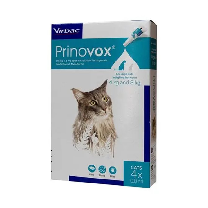 Prinovox for Large Cats - 4 Pipettes